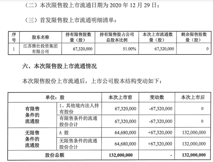 上海雅仕：东兴证券股份有限公司关于上海雅仕投资发展股份有限公司首次公开发行限售股解禁流通的核查意见 公司风险 第10张